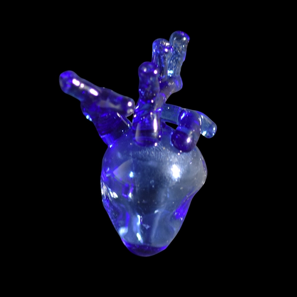 pendentif coeur bleu