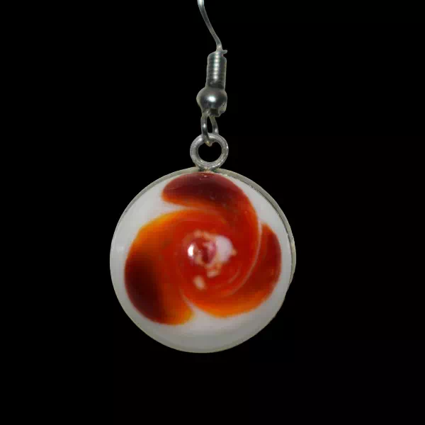 boucles d'oreilles Twist rosso
