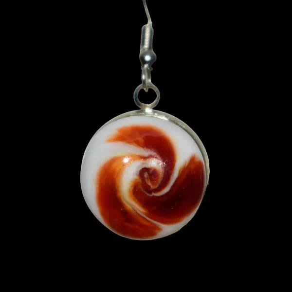 boucles d'oreilles Twist rosso
