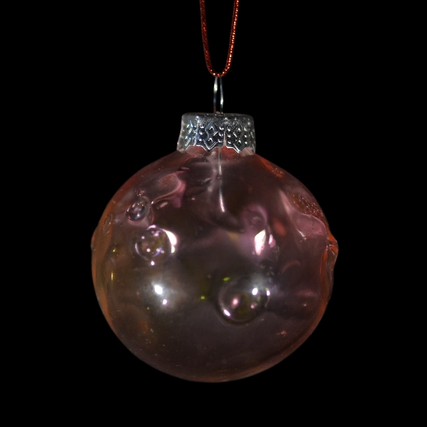 boules de Noël rose or