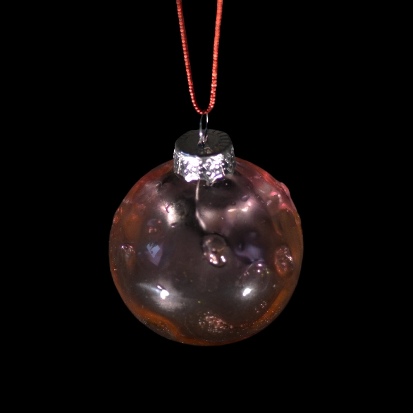 boules de Noël rose or