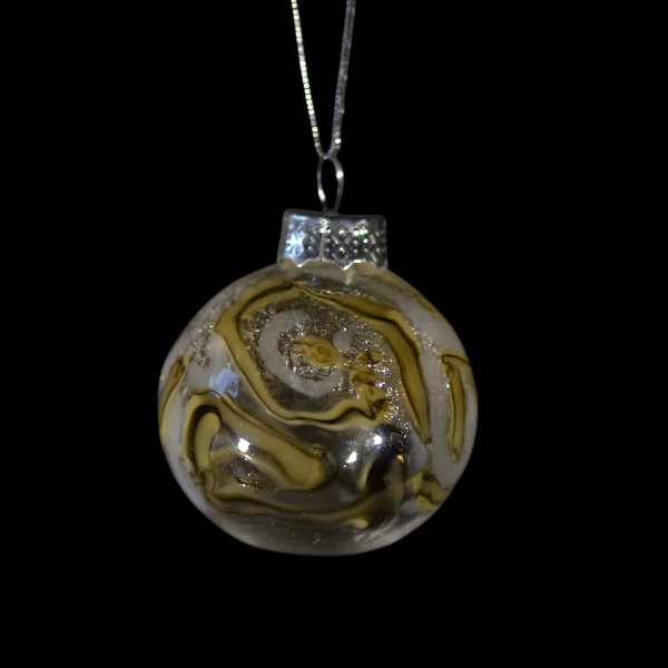 boules de Noël or et flocon