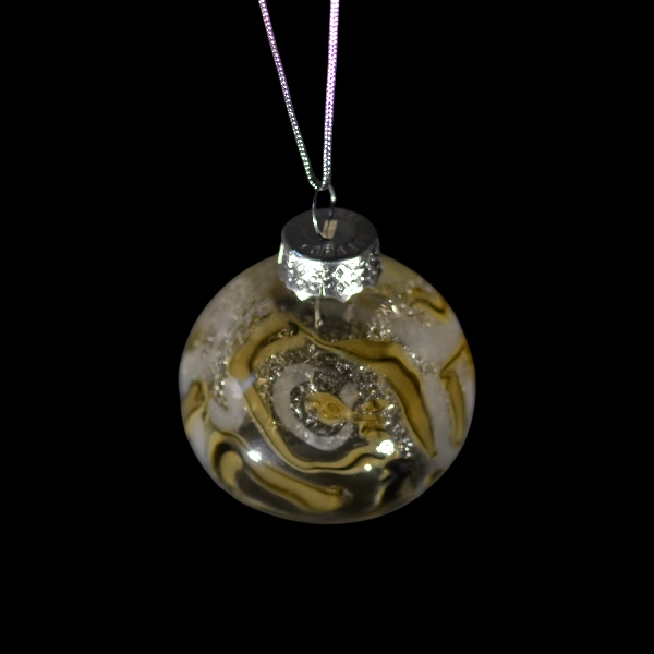 boules de Noël or et flocon