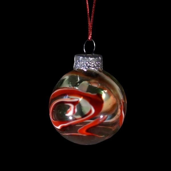 boules de Noël blanc cerfs rouge 