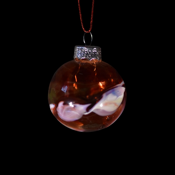 boules de Noël sang et rose