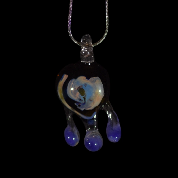 pendentif coeur goutte