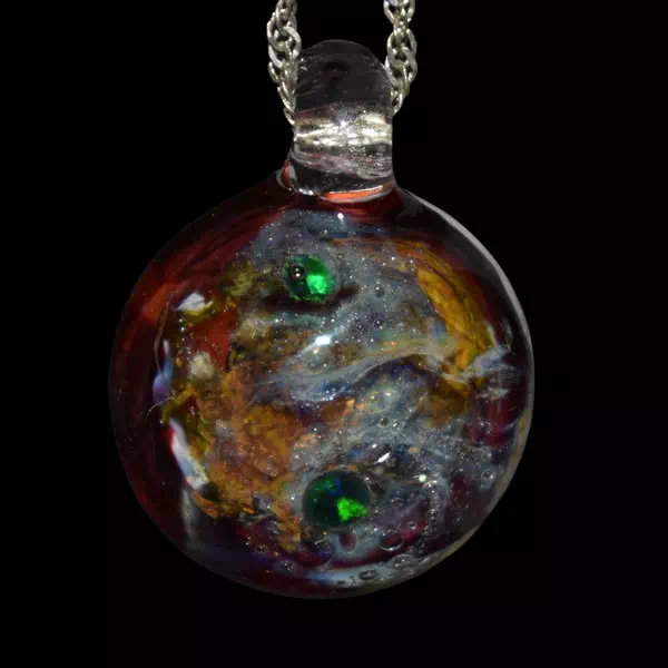 Pendentif en verre soufflé fait main - Eole 