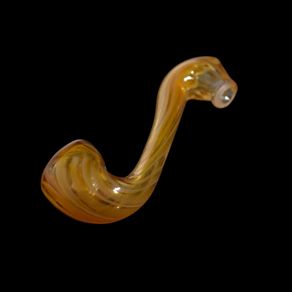 Pipe sherlock en verre - modèle  fluid yellow