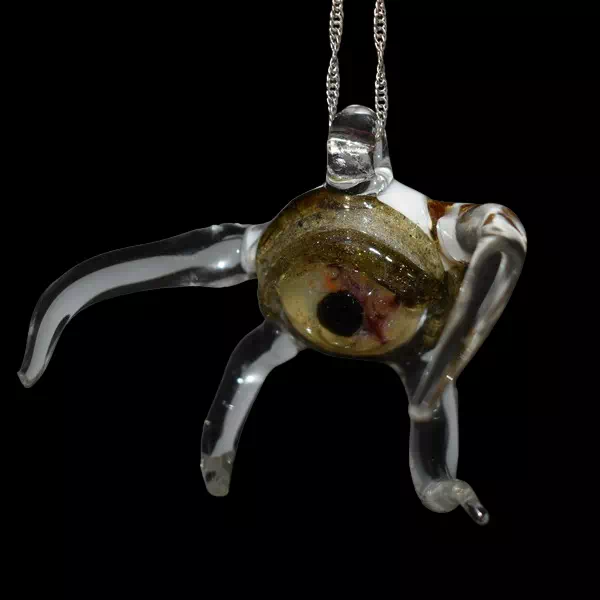 Pendentif en verre soufflé fait main - eyes poulps