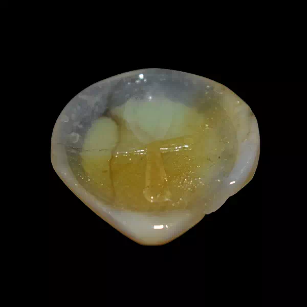 bague en verre soufflé de murano phosphorescente Ankh