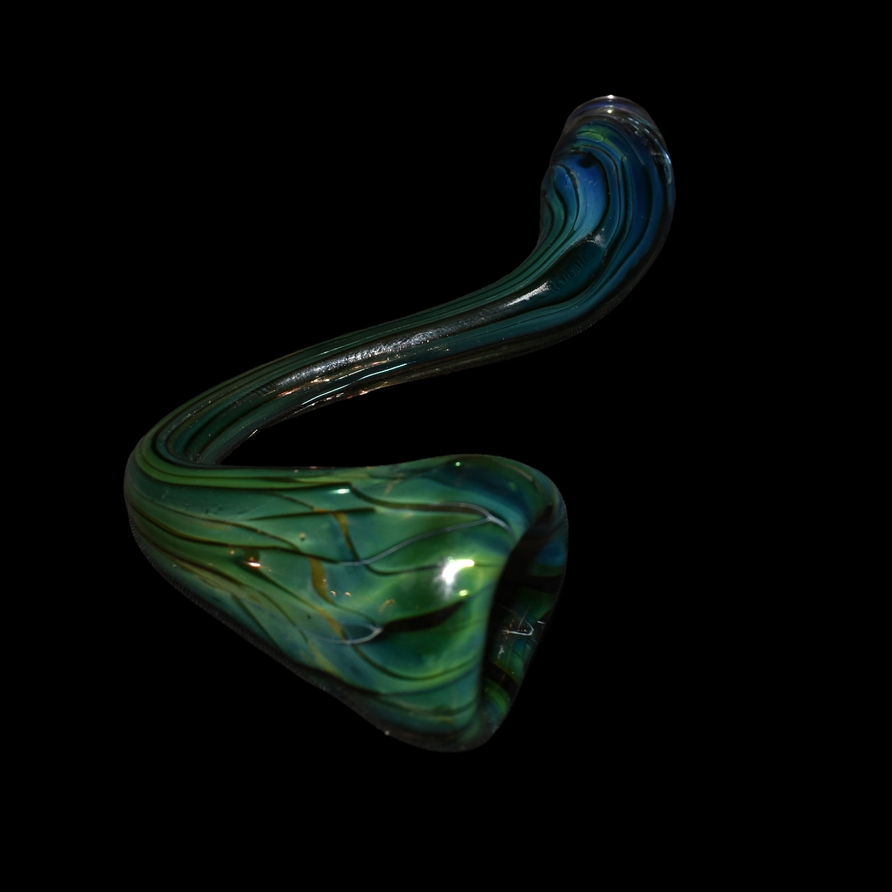 Pipe sherlock en verre - modèle silver gold damn