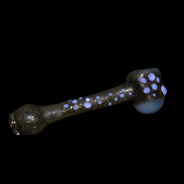 Pipe spoon en verre - modèle alien métal