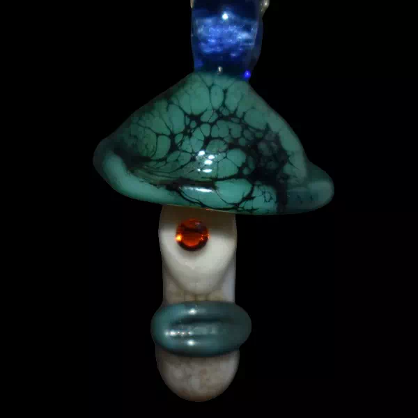 Pendentif en verre soufflé fait main - Shroomy2