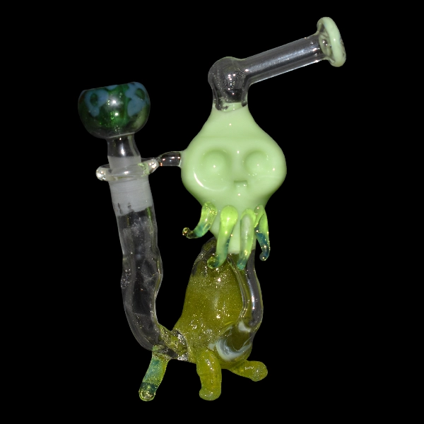 Bang en verre soufflé - modèle cthulhu - Type recycler