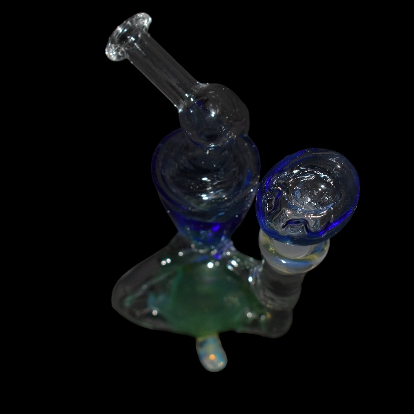 Bang en verre soufflé - modèle scarab - Type recycler