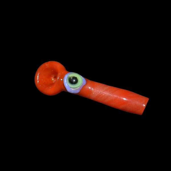 Pipe spoon en verre - modèle rouge oeil