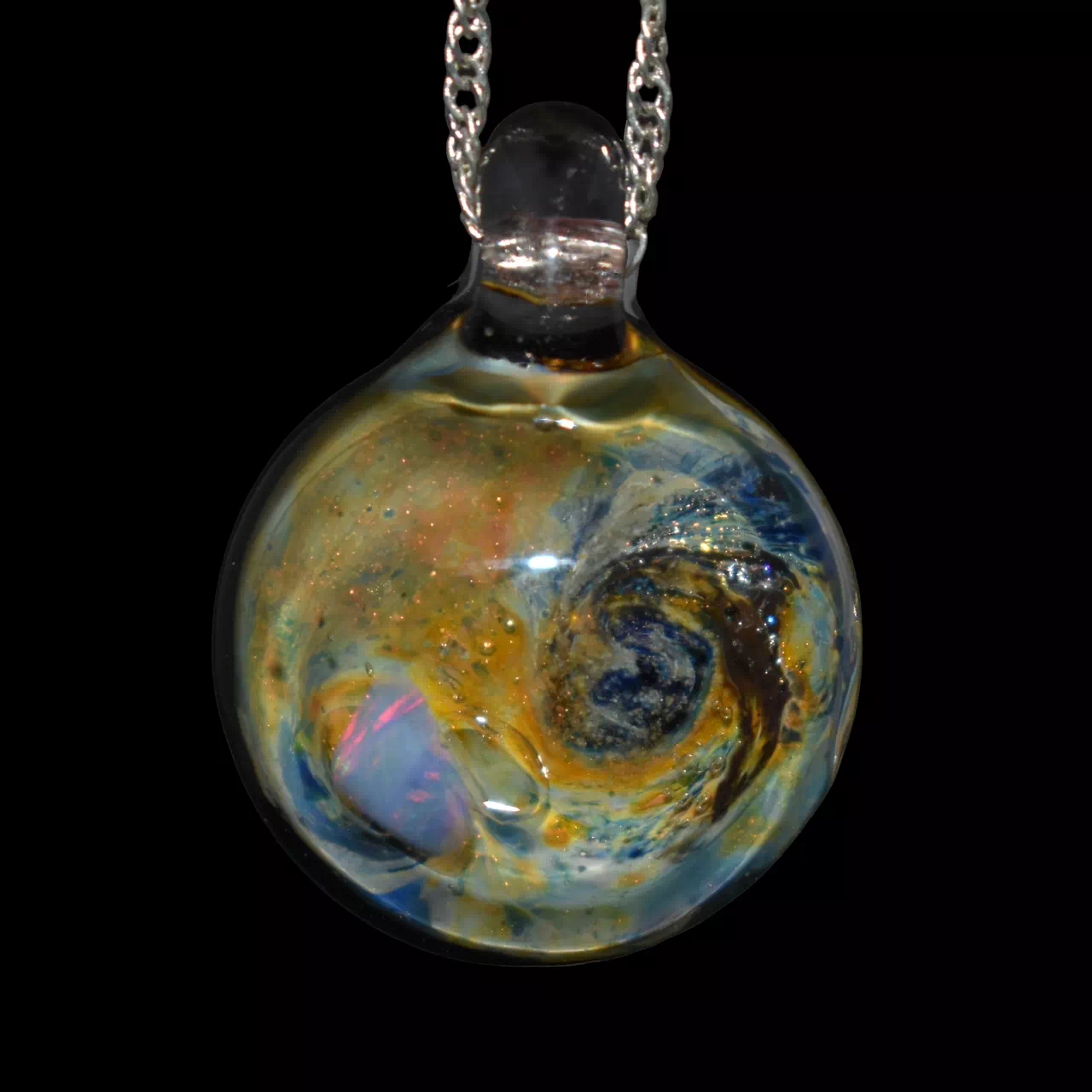 Pendentif en verre soufflé fait main - atloc