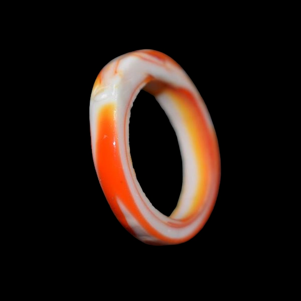 bague en verre soufflé de murano sang blanc