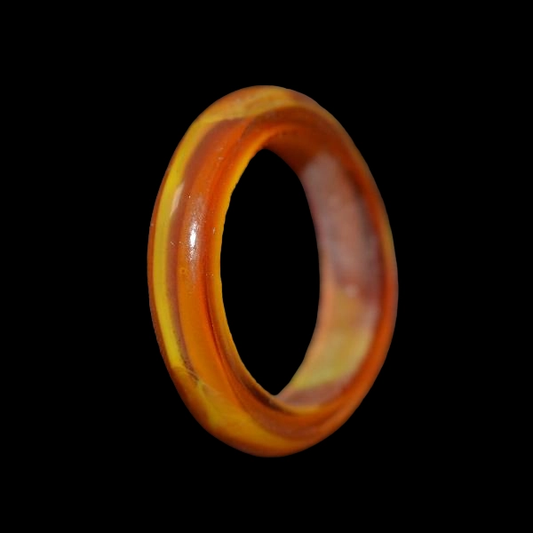 bague en verre soufflé de murano miel