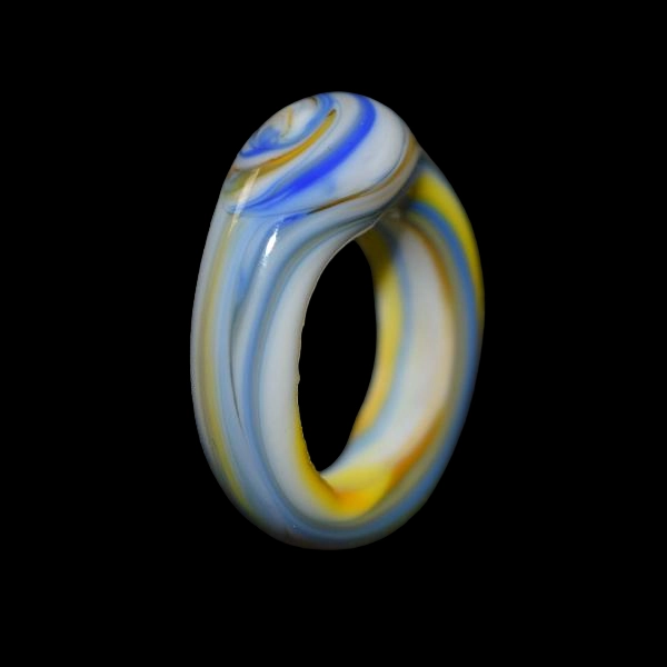 bague en verre soufflé de murano tourbillon