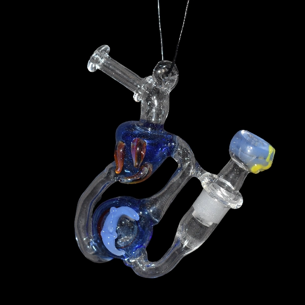 Bang en verre soufflé - modèle pendentif lune - Type recycler