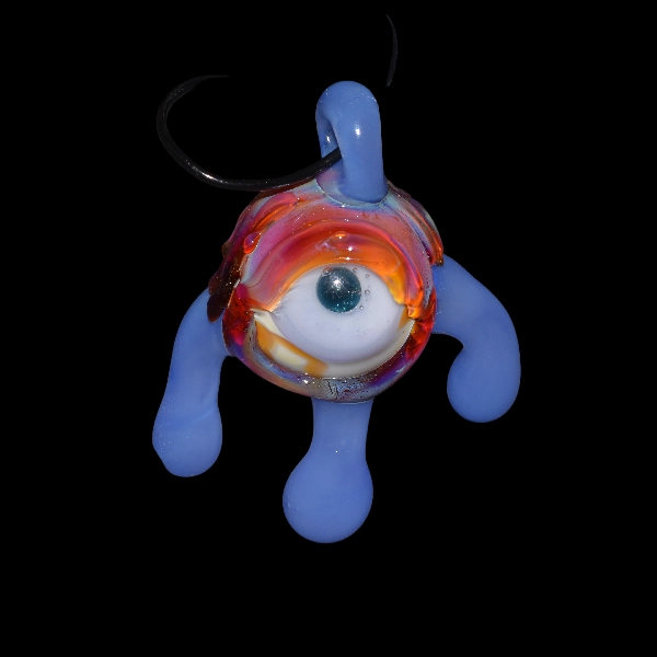 Pendentif en verre soufflé fait main - oeil de démon