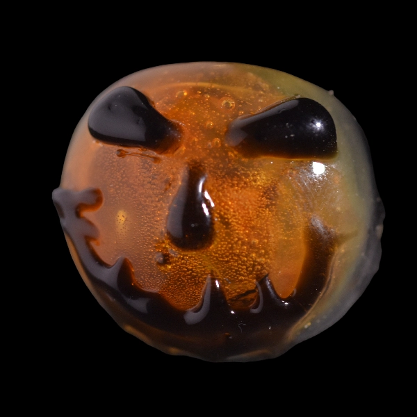 Pipe steamrollers en verre - modèle halloween citrouille