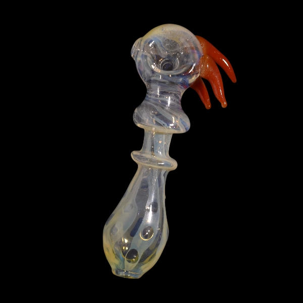 Pipe steamrollers en verre - modèle fuming red silver