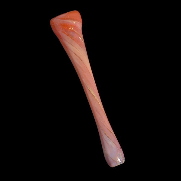 Pipe chillums en verre - modèle lave argent