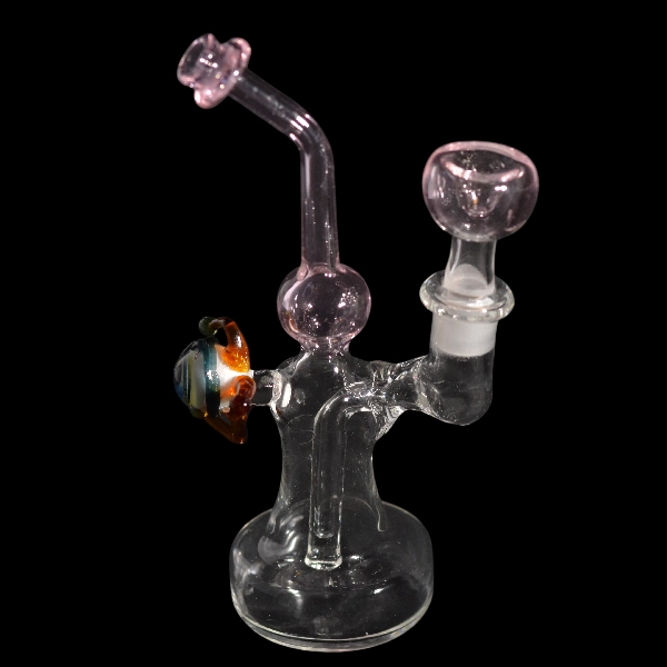 Bang en verre soufflé - modèle rose oeil - Type bang droit