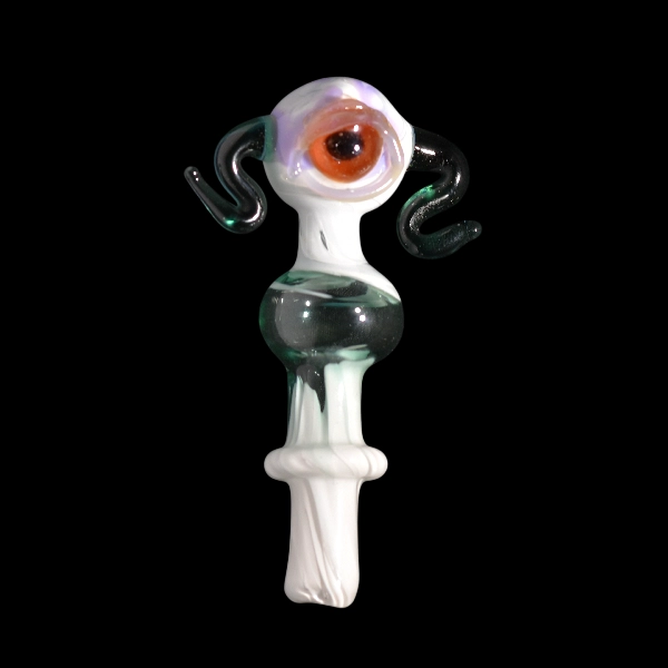 Pipe spoon en verre - modèle oeil corne démon