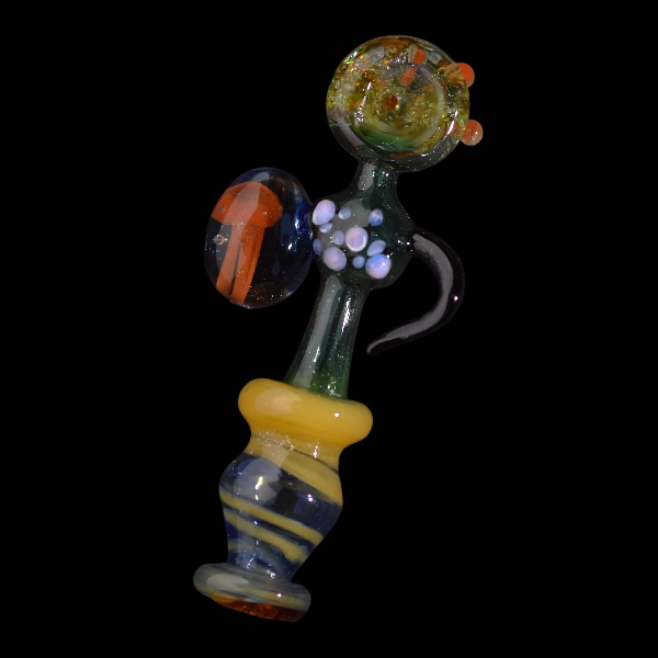Pipe spoon en verre - modèle méduse cornue