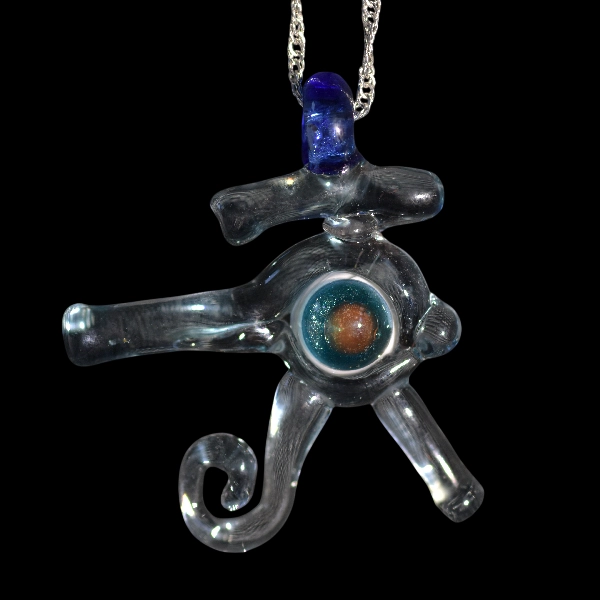 Pendentif en verre soufflé fait main - eyes of Rê
