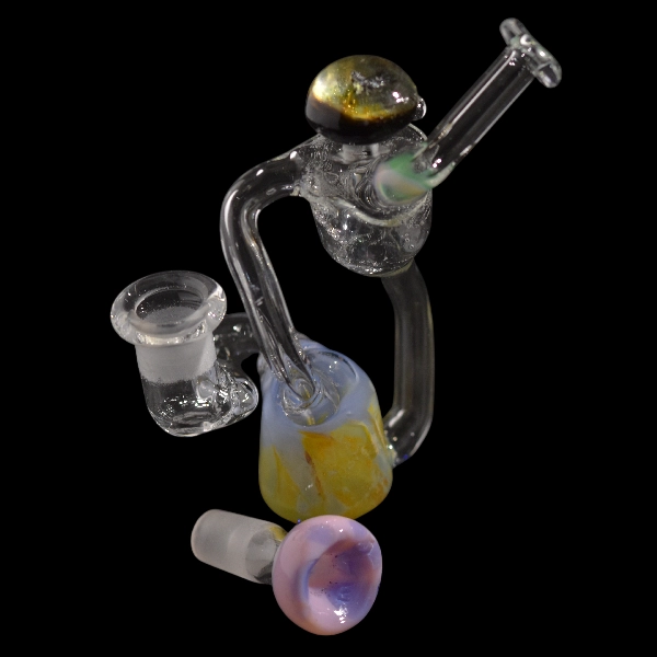 Bang en verre soufflé - modèle Meteor - Type recycler