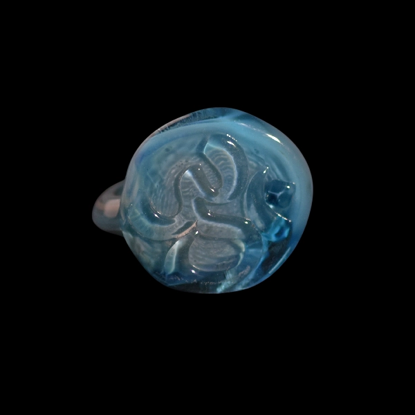 bague en verre soufflé de murano om océan