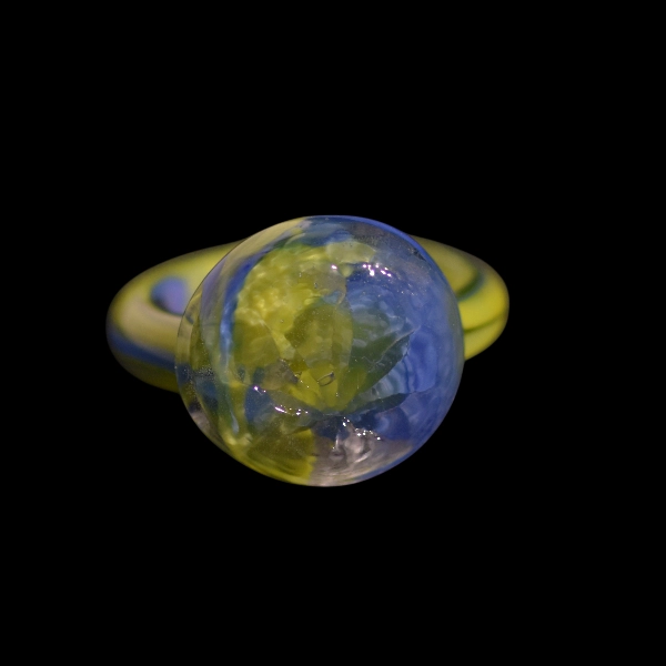 bague en verre soufflé de murano chanvre indie