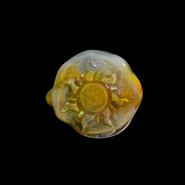 bague en verre soufflé de murano sun éclat jaune