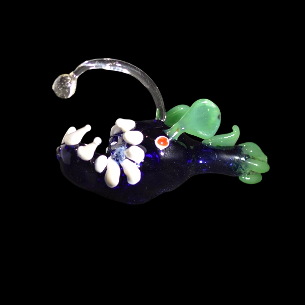 figurine en verre soufflé - modèle baudroie abyssale uv