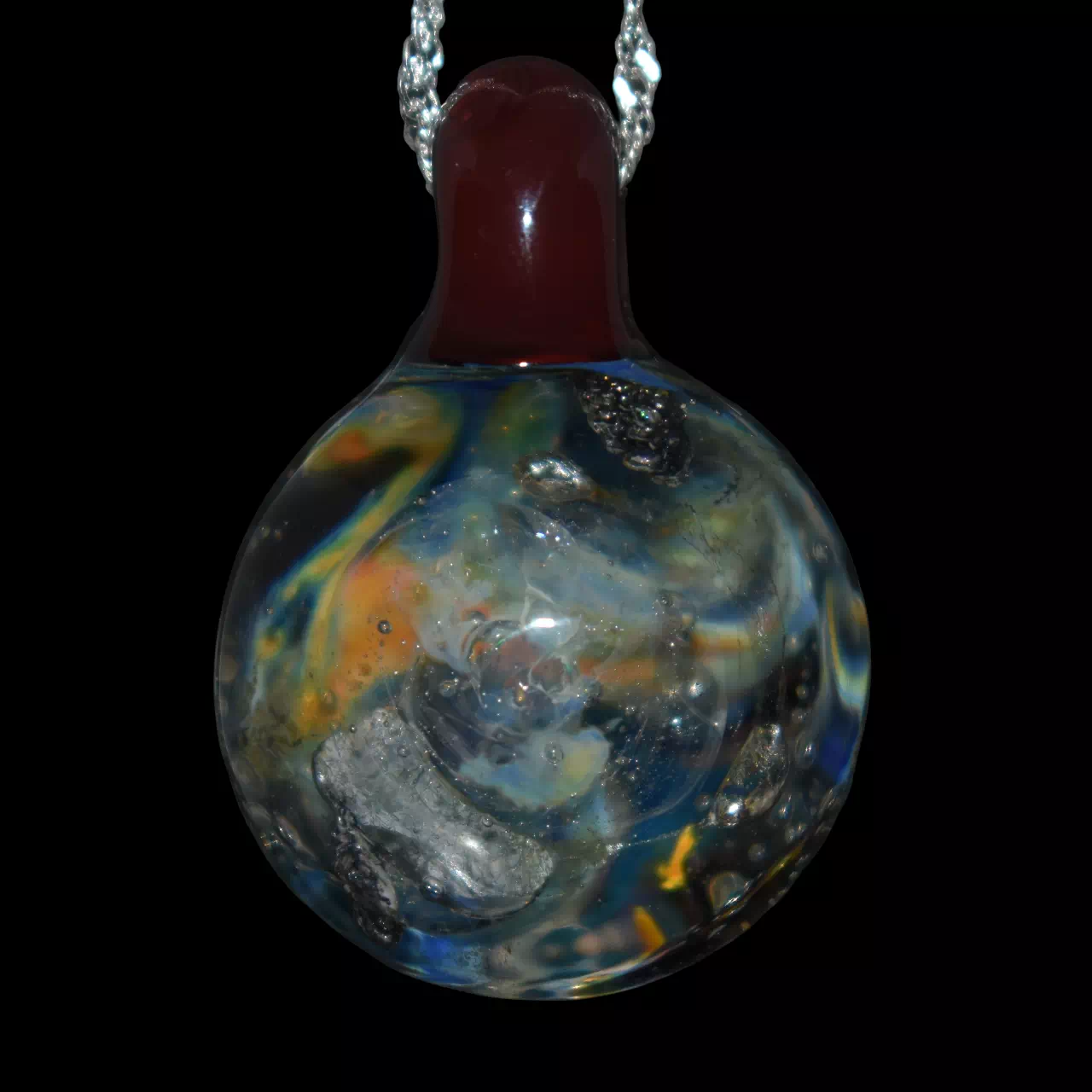 Pendentif en verre soufflé fait main - Bord3l color