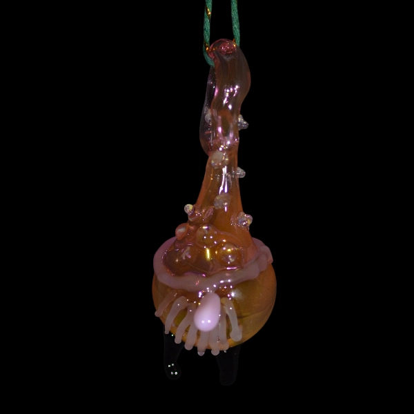 ornement en verre soufflé - modèle gnome rose