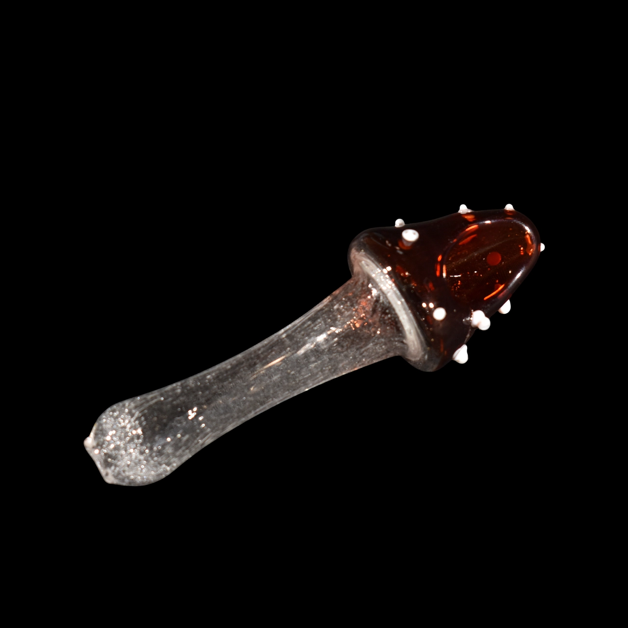 Pipe pipe spoon en verre - modèle amanite muscaria