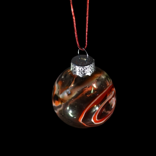 boules de Noël en verre - blanc cerfs rouge 