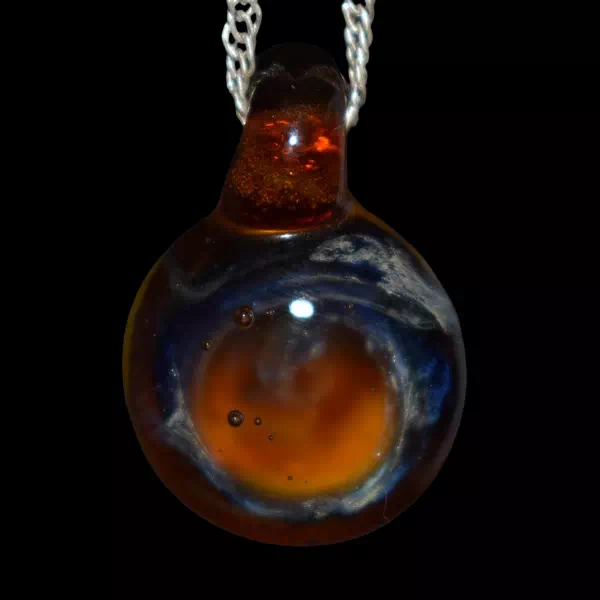 Pendentif en verre soufflé fait main - Ori 