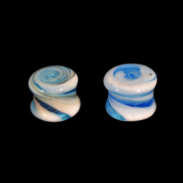 Ecarteur en verre azur et river