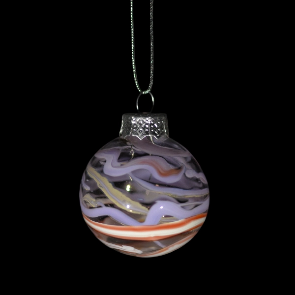 boules de Noël en verre - zigzag purp2