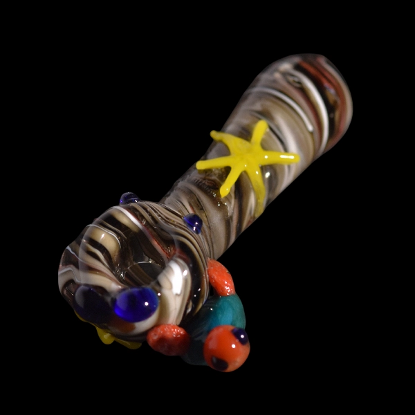 Pipe steamrollers en verre - modèle  tortue de mer 