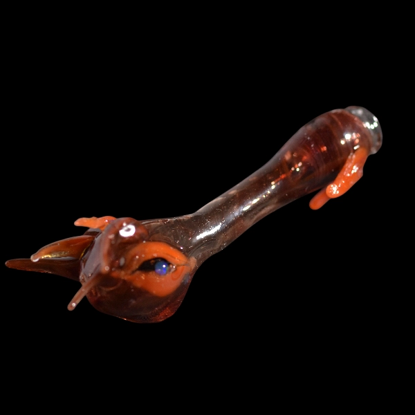 Pipe spoon en verre - modèle  dragon opale